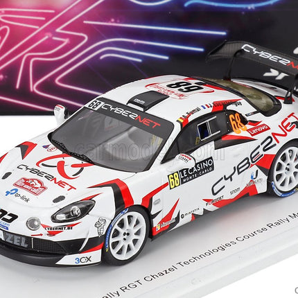 Renault Alpine A110 Rgt Team Chazel Technologies Course N°68 2. Miesto Rgt Class Rally Montecarlo 2025 Armand Fumal - Jules Escartefigue 1:43 Spark Model modrá biela