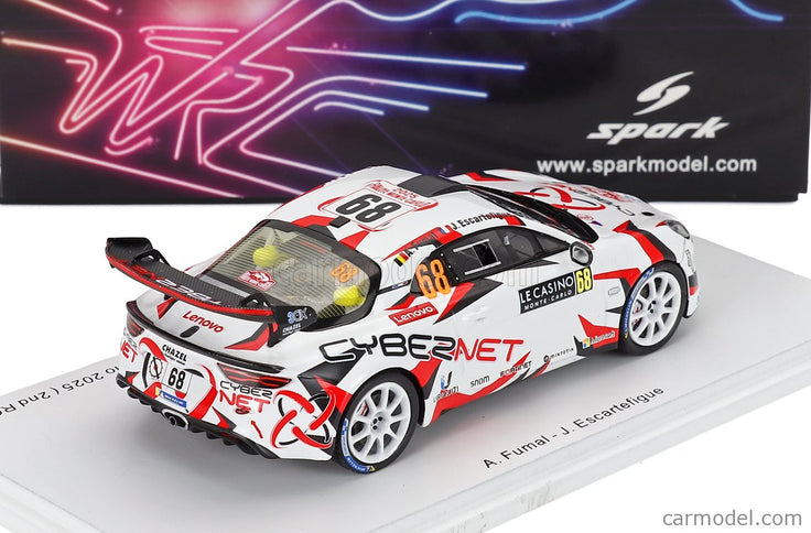 Renault Alpine A110 Rgt Team Chazel Technologies Course N°68 2. Miesto Rgt Class Rally Montecarlo 2025 Armand Fumal - Jules Escartefigue 1:43 Spark Model modrá biela