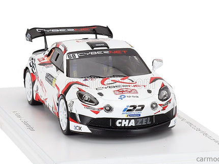 Renault Alpine A110 Rgt Team Chazel Technologies Course N°68 2. Miesto Rgt Class Rally Montecarlo 2025 Armand Fumal - Jules Escartefigue 1:43 Spark Model modrá biela
