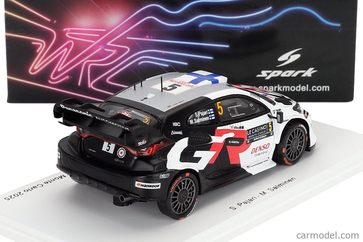 Toyota Yaris GR Hybrid RALLY1 Team Toyota Gazoo Racing Wrt N°5 Rally Montecarlo 2025 Sami Pajari - Marko Salminen 1:43 Spark Model biela