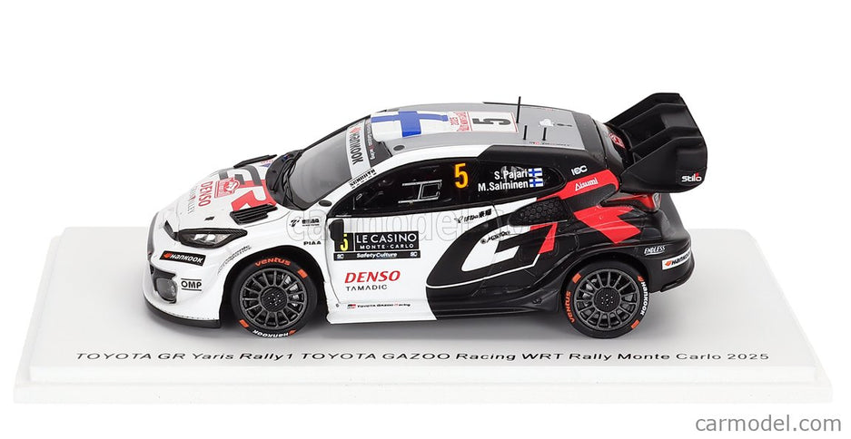 Toyota Yaris GR Hybrid RALLY1 Team Toyota Gazoo Racing Wrt N°5 Rally Montecarlo 2025 Sami Pajari - Marko Salminen 1:43 Spark Model biela