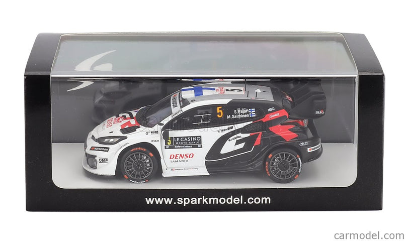 Toyota Yaris GR Hybrid RALLY1 Team Toyota Gazoo Racing Wrt N°5 Rally Montecarlo 2025 Sami Pajari - Marko Salminen 1:43 Spark Model biela