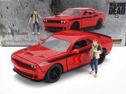 DODGE | CHALLENGER WITH THE WALKING DEAD GLENN FIGURE 2015 | RED BLACK