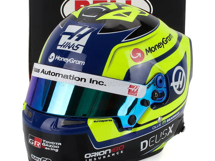BELL HELMET | CASCO HELMET F1 OLIVER BEARMAN TEAM MONEYGRAM HAAS N 87 SEASON 2025 | YELLOW BLUE