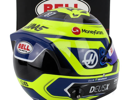 BELL HELMET | CASCO HELMET F1 OLIVER BEARMAN TEAM MONEYGRAM HAAS N 87 SEASON 2025 | YELLOW BLUE