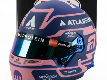 BELL HELMET | CASCO HELMET F1 ALEX ALBON TEAM ATLASSIAN WILLIAMS RACING N 23 SEASON 2025 | MATT BLUE PINK