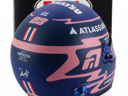 BELL HELMET | CASCO HELMET F1 ALEX ALBON TEAM ATLASSIAN WILLIAMS RACING N 23 SEASON 2025 | MATT BLUE PINK