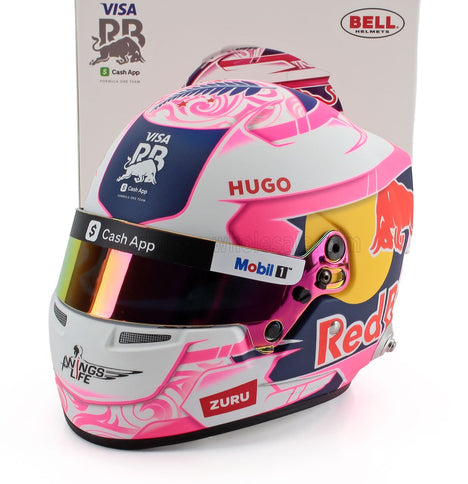 BELL HELMET | CASCO HELMET F1 LIAM LAWSON TEAM VISA CASH APP RACING BULLS N 30 SEASON 2025 | PINK WHITE BLUE