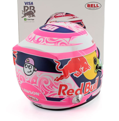 BELL HELMET | CASCO HELMET F1 LIAM LAWSON TEAM VISA CASH APP RACING BULLS N 30 SEASON 2025 | PINK WHITE BLUE