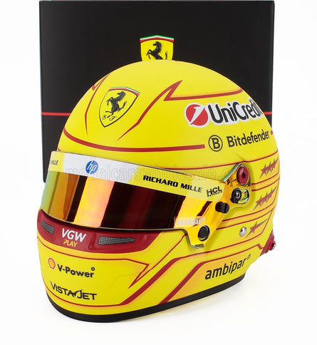 BELL HELMET | CASCO HELMET F1 LEWIS HAMILTON TEAM FERRARI HP N 44 SEASON 2025 | YELLOW