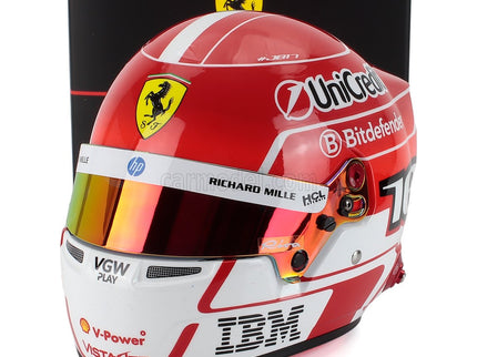 Bell Helmet Helma F1 Charles Leclerc Team Ferrari HP N°16 Sezóna 2025 1:2 Mini Helmet červená biela