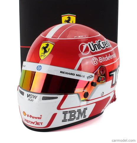 Bell Helmet Helma F1 Charles Leclerc Team Ferrari HP N°16 Sezóna 2025 1:2 Mini Helmet červená biela