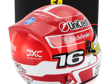 Bell Helmet Helma F1 Charles Leclerc Team Ferrari HP N°16 Sezóna 2025 1:2 Mini Helmet červená biela