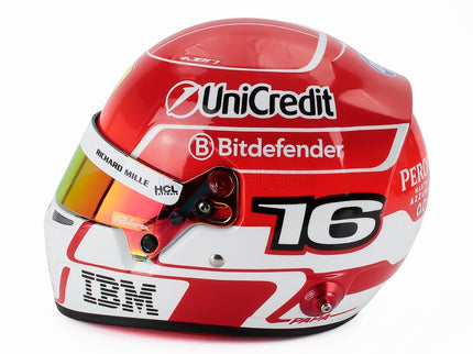 Bell Helmet Helma F1 Charles Leclerc Team Ferrari HP N°16 Sezóna 2025 1:2 Mini Helmet červená biela
