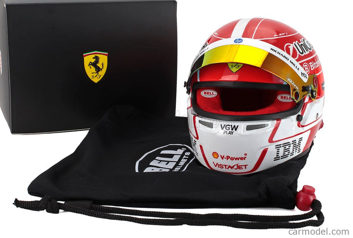 Bell Helmet Helma F1 Charles Leclerc Team Ferrari HP N°16 Sezóna 2025 1:2 Mini Helmet červená biela