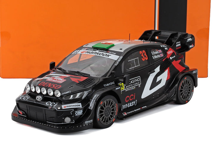TOYOTA | YARIS GR HYBRID RALLY1 TEAM TOYOTA GAZOO RACING WRT N 33 2nd RALLY MONTECARLO 2025 ELFYN EVANS - SCOTT MARTIN | BLACK