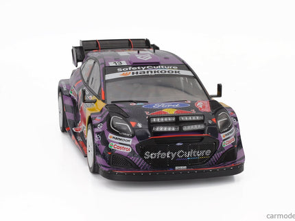 Ford Puma RALLY1 Team Ford M-Sport (night Version) N°13 Rally Montecarlo 2025 Louis Louka - Gregoire Munster 1:18 IXO Models modrá žltá červená