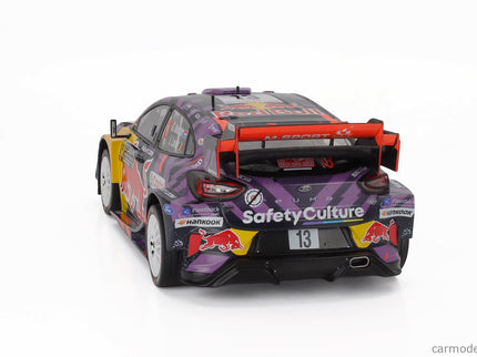 Ford Puma RALLY1 Team Ford M-Sport (night Version) N°13 Rally Montecarlo 2025 Louis Louka - Gregoire Munster 1:18 IXO Models modrá žltá červená