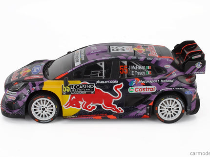 Ford Puma RALLY1 Team Ford M-Sport N°55 Rally Montecarlo 2025 Joshua Mcerlean - Eoin Treacy 1:18 IXO Models modrá žltá červená