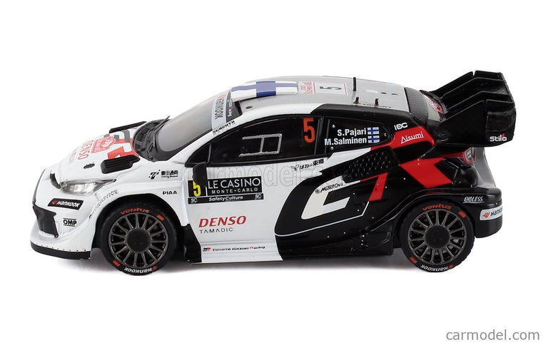Toyota Yaris GR Hybrid RALLY1 Team Toyota Gazoo Racing WRT2 N°5 Rally Montecarlo 2025 Sami Pajari - Marko Salminen 1:43 IXO Models biela čierna červená