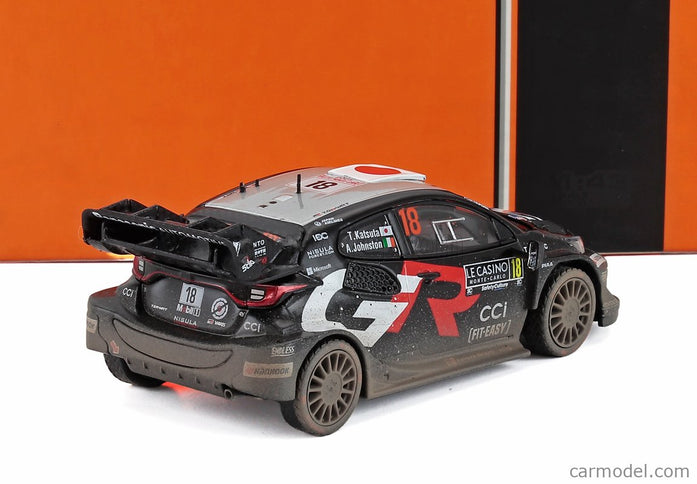 Toyota Yaris GR Hybrid RALLY1 Team Toyota Racing N°18 Rally Montecarlo 2025 Aaronh Johnston - Takamoto Katsuka 1:43 IXO Models čierna