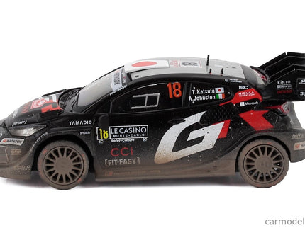 Toyota Yaris GR Hybrid RALLY1 Team Toyota Racing N°18 Rally Montecarlo 2025 Aaronh Johnston - Takamoto Katsuka 1:43 IXO Models čierna
