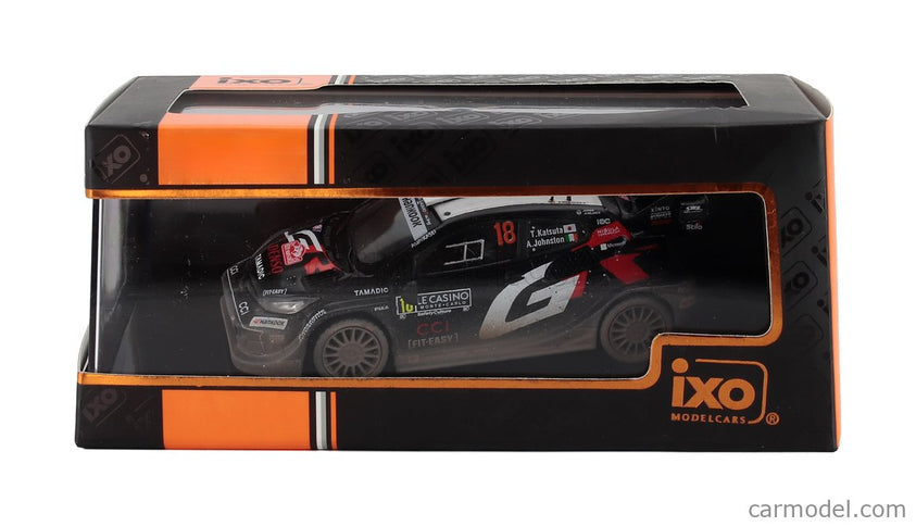 Toyota Yaris GR Hybrid RALLY1 Team Toyota Racing N°18 Rally Montecarlo 2025 Aaronh Johnston - Takamoto Katsuka 1:43 IXO Models čierna