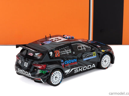 Skoda Fabia RS RALLY2 Team Skoda Motorsport N°23 Rally Montecarlo 2025 Gus Greensmith - Konstantin Aleksandrov 1:43 IXO Models čierna biela