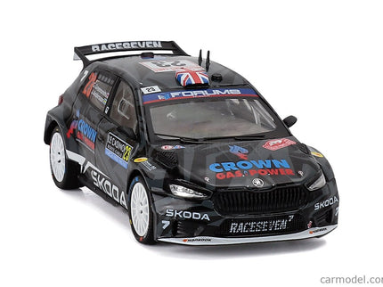 Skoda Fabia RS RALLY2 Team Skoda Motorsport N°23 Rally Montecarlo 2025 Gus Greensmith - Konstantin Aleksandrov 1:43 IXO Models čierna biela