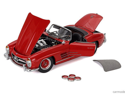 Mercedes Benz 300SL Roadster Spider Open (W198) 1954 1:18 CMC červená
