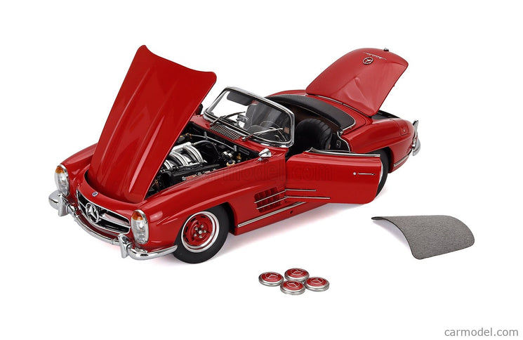 Mercedes Benz 300SL Roadster Spider Open (W198) 1954 1:18 CMC červená