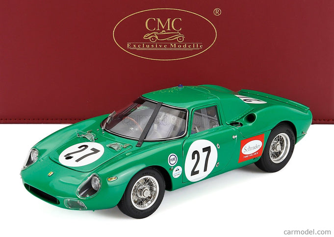 Ferrari 250LM 3.3L V12 Team David Piper Racing N°27 24h Daytona 1966 David Piper - Richard Attwood 1:18 CMC zelená
