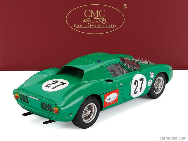 Ferrari 250LM 3.3L V12 Team David Piper Racing N°27 24h Daytona 1966 David Piper - Richard Attwood 1:18 CMC zelená
