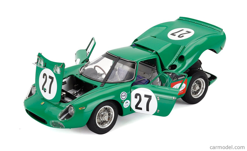 Ferrari 250LM 3.3L V12 Team David Piper Racing N°27 24h Daytona 1966 David Piper - Richard Attwood 1:18 CMC zelená