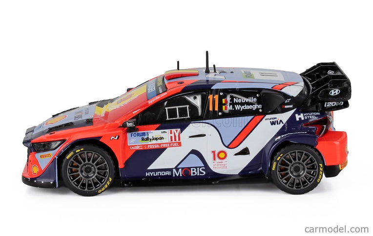Hyundai i20 N RALLY1 Team Shell Mobis Wrt N°11 Rally Japan 2024 Thierry Neuville - Martijn Wydaeghe 1:43 IXO Models rôzne farby