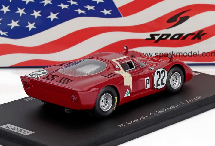 ALFA ROMEO | T33.2 TEAM AUTODELTA SPA N 22 24h DAYTONA 1968 MARIO CASONI - TEODORO ZECCOLI - GIAMPIERO BISCALDI | RED YELLOW