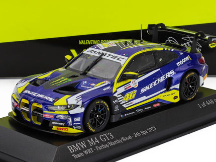 BMW | 4-SERIES M4 GT3 TEAM WRT N 46 6th 24h SPA 2023 VALENTINO ROSSI - AUGUSTO FARFUS - MAXIME MARTIN | PURPLE YELLOW BLACK