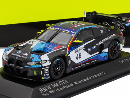 BMW | 4-SERIES M4 GT3 TEAM WRT N 46 WINNER GT3 CLASS RACE 2 ROAD TO LE MANS 2023 - VALENTINO ROSSI - JEROME POLICAND | MATT BLACK BLUE WHITE