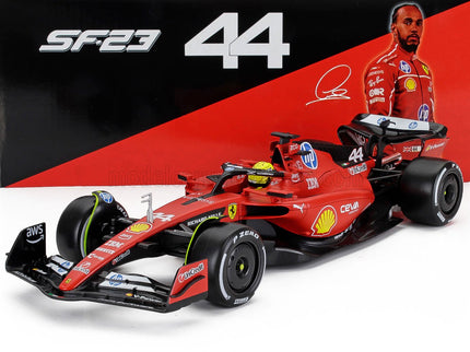 FERRARI | F1  SF-23 TEAM SCUDERIA FERRARI HP N 44 FIORANO 2025 LEWIS HAMILTON - WITH PILOT | RED BLACK