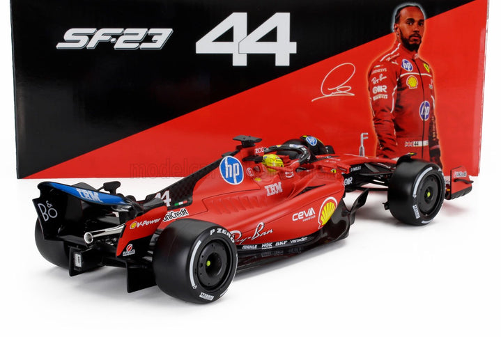 FERRARI | F1  SF-23 TEAM SCUDERIA FERRARI HP N 44 FIORANO 2025 LEWIS HAMILTON - WITH PILOT | RED BLACK
