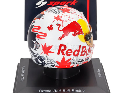 Bell Helmet Helma F1 Yuki Tsunoda Team Oracle Red Bull Racing N°22 Canada GP (100th GP) 2025 1:5 Spark Model biela zlatá