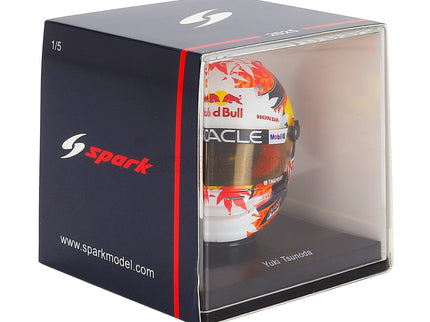 Bell Helmet Helma F1 Yuki Tsunoda Team Oracle Red Bull Racing N°22 Canada GP (100th GP) 2025 1:5 Spark Model biela zlatá