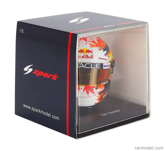 Bell Helmet Helma F1 Yuki Tsunoda Team Oracle Red Bull Racing N°22 Canada GP (100th GP) 2025 1:5 Spark Model biela zlatá