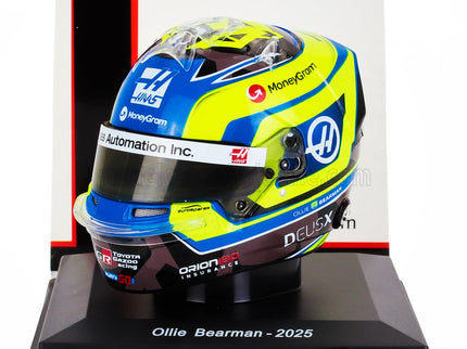 BELL HELMET | CASCO HELMET F1 OLIVER BEARMAN TEAM MONEYGRAM HAAS N 87 SEASON 2025 | YELLOW BLUE