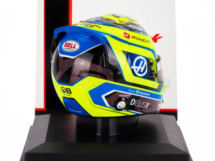 BELL HELMET | CASCO HELMET F1 OLIVER BEARMAN TEAM MONEYGRAM HAAS N 87 SEASON 2025 | YELLOW BLUE