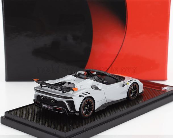 FERRARI | SF90 XX STRADALE SPIDER 2024 | BIANCO ARTICO - WHITE MET ORANGE BLACK