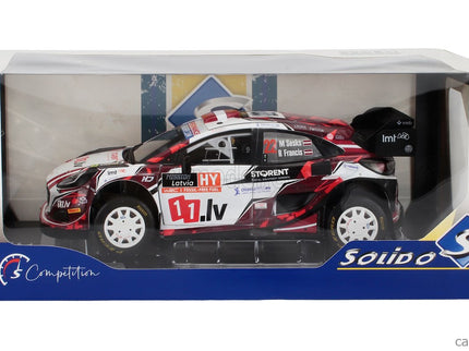 Ford Puma RALLY1 Team M Sport Ford Wrt N°22 7. Miesto Rally Latvia 2024 Martin Sesks - Renars Francis 1:18 Solido biela červená čierna