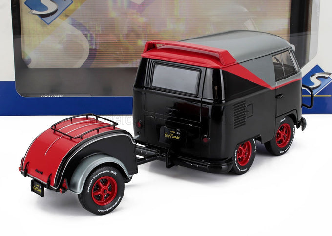 VOLKSWAGEN | T1 VAN KOOL COMBI SPORT WITH TRAILER 1950 | BLACK SILVER RED