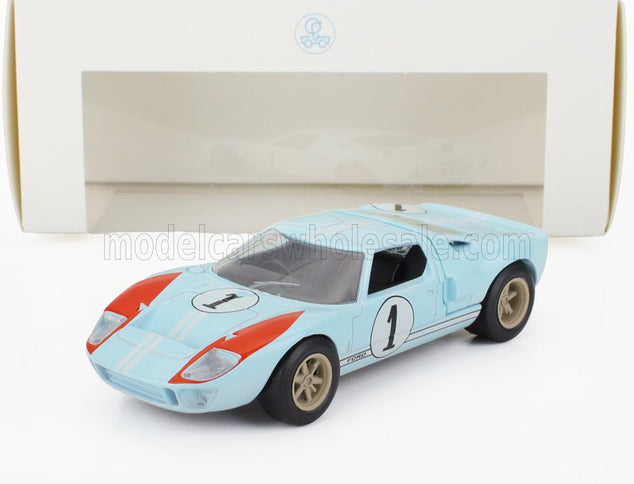 FORD USA | GT40 MKII 7.0L V8 TEAM SHELBY AMERICAN INC. N 1 2nd (BUT REALLY WINNER) 24h LE MANS 1966 KEN MILES - DENNY HULME | LIGHT BLUE