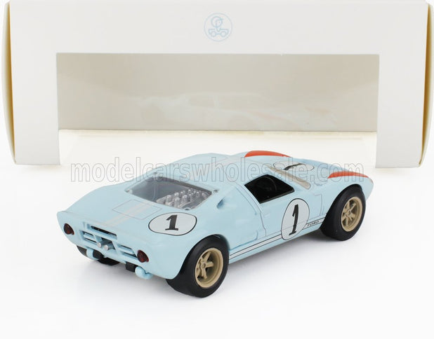 FORD USA | GT40 MKII 7.0L V8 TEAM SHELBY AMERICAN INC. N 1 2nd (BUT REALLY WINNER) 24h LE MANS 1966 KEN MILES - DENNY HULME | LIGHT BLUE